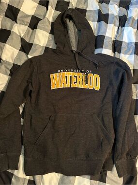 University of Waterloo Black Hoodie Sweatshirt